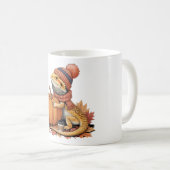 Fall Bartan Dragon mit Pumpkin Art Kaffeetasse (VorderseiteRechts)