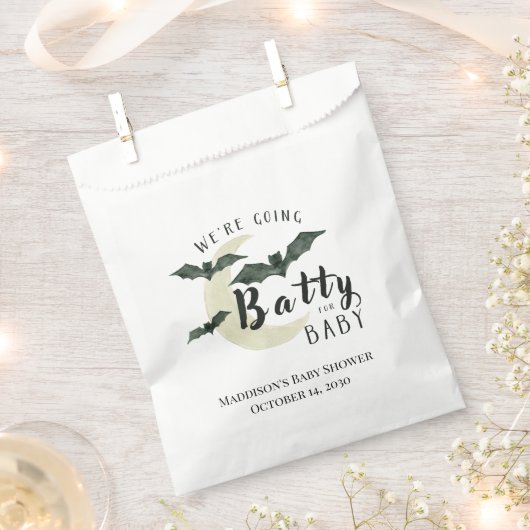 Fall Batty für Baby-Bat Halloween-Babydusche Geschenktütchen (Ausgeschnitten)
