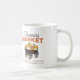 FALL BAUERN MARKT PUMPKIN UND SONNENBLUMEN KAFFEETASSE