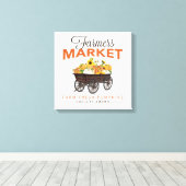 FALL BAUERN MARKT PUMPKIN UND SONNENBLUMEN LEINWANDDRUCK (Insitu (Holzboden))
