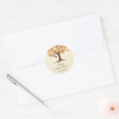 Fall-Baum-Bevorzugungs-Siegel-Aufkleber Runder Aufkleber (Umschlag)