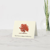Fall-Baum danken Ihnen Dankeskarte (Rückseite)