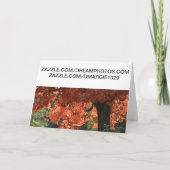 FALL-BAUM-SAISONMitteilungskarten Karte (Rückseite)