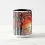 Fall-Bäume große 15 Unze. Kaffee-Tasse Tasse (Zentrum)