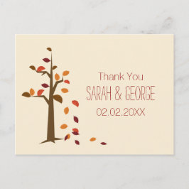 Fall Bäume Hochzeit Vielen Dank Postkarte