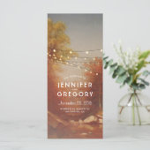 Fall Bäume Rustikale Hochzeitsprogramme Programm (Stehend Vorderseite)