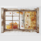 Fall Bäume & Wildblumen Thru-Fenster AN3 Decoupage Seidenpapier (Vorderseite)