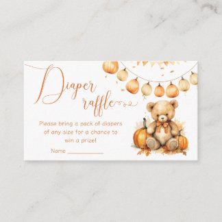Fall Bear Baby Dusche Preisgeld Begleitkarte