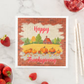 Fall Beautiful Trendy Happy Thanksgiving Serviette (Beispiel)