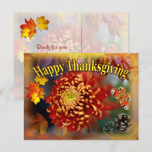 Fall Beauty ~ Erntedank Postkarte (Vorne/Hinten)