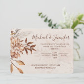Fall Beauty Wedding Invitations  Einladung (Stehend Vorderseite)