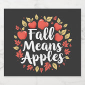 Fall bedeutet Apple Picking Saison Herbst Herbst Bierflaschenetikett (Einzelnes Label)