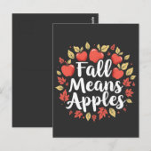 Fall bedeutet Apple Picking Saison Herbst Herbst Postkarte (Vorne/Hinten)