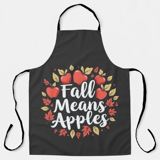Fall bedeutet Apple Picking Saison Herbst Herbst Schürze (Vorderseite)