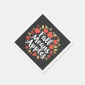 Fall bedeutet Apple Picking Saison Herbst Herbst Serviette (Ecke)