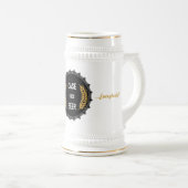 Fall Beer White und Gold German 22oz Stein Bierglas (VorderseiteRechts)