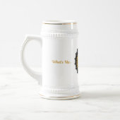 Fall Beer White und Gold German 22oz Stein Bierglas (Links)