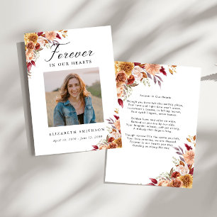 Fall Beerdigung für immer in unserem Herzen Gedich