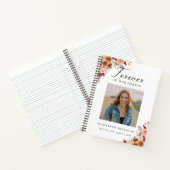 Fall Beerdigung für immer in unserem Herzgedicht G Notizblock (Innenseite)