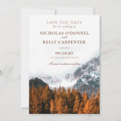 Fall Berg Terracotta Forest Wedge Save The Date (Vorderseite)