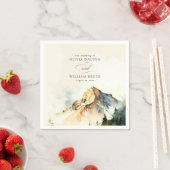 Fall Berge Natur Elegante Hochzeit Serviette (Beispiel)