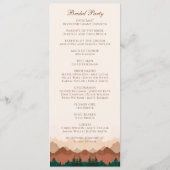 Fall Bergwelt Hochzeitsprogramme für den Wald Programm (Rückseite)