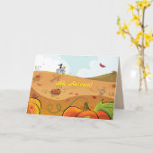 FALL BIKE RIDE HELLO CARD KARTE (Gelbe Blume)