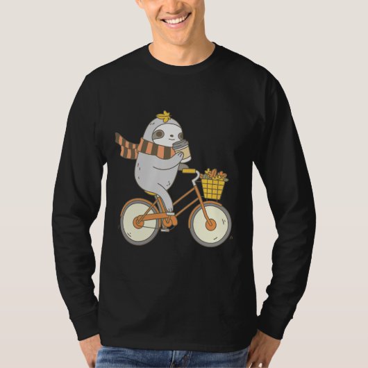 Fall Biking Sloth T-Shirt (Vorderseite)