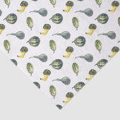 Fall Birthday Autumn Party Green Pumpkins Seidenpapier (Ausschnitt)