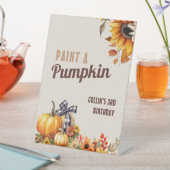 Fall Birthday Pumpkin Sockelschild (In Situ)