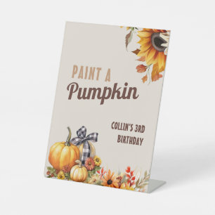 Fall Birthday Pumpkin Sockelschild