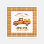 Fall Birthday Truck Napkin - Custom Serviette (Vorderseite)