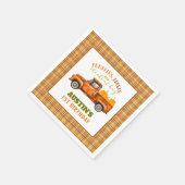 Fall Birthday Truck Napkin - Custom Serviette (Ecke)