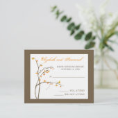Fall Bittersweet Wedding RSVP Card Karte (Stehend Vorderseite)