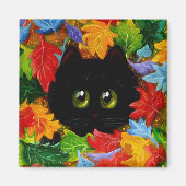 Fall Black Cats Creationarts Magnet (Vorne)