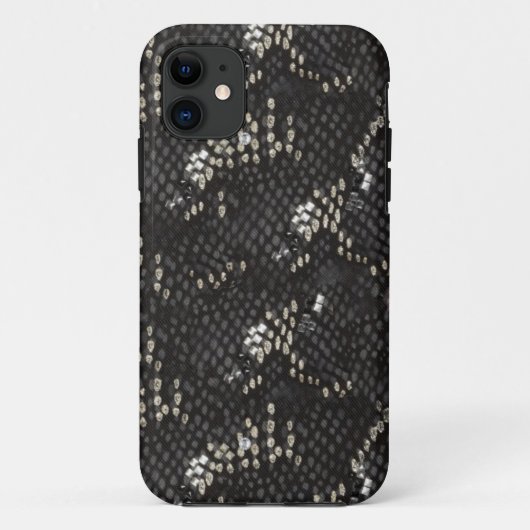 Fall Black Diamond Snake Skin Case-Mate iPhone Hülle (Rückseite)