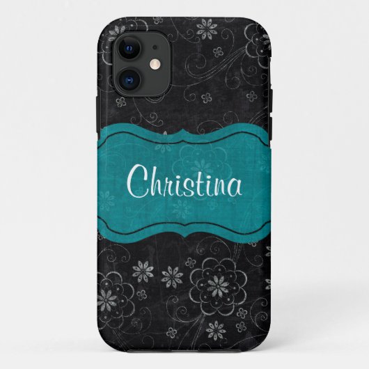Fall Black Floral Mate ID™ iPhone 5 Case-Mate iPhone Hülle (Rückseite)
