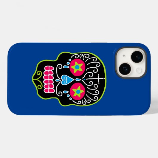 Fall "Black Sugar Skull Case-Mate" iPhone Case-Mate iPhone Hülle (Rückseite (Horizontal))