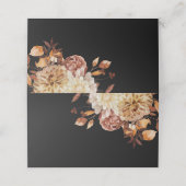 Fall Black Wedding Platzkarte (Außenseite Aufgefaltet)