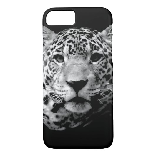 Fall "Black & White Jaguar iPhone 7" Case-Mate iPhone Hülle (Rückseite)