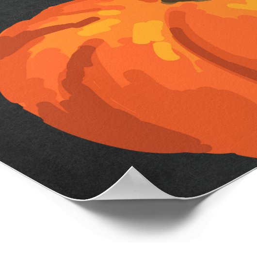 Fall - Blackboard-Erntedank Pumpkin Poster (Ecke)
