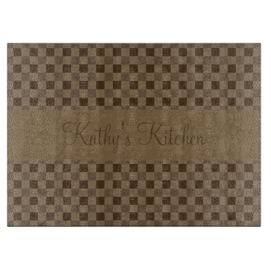 Fall-Blatt-Brown-Quadrate Schneidebrett (Vorderseite)