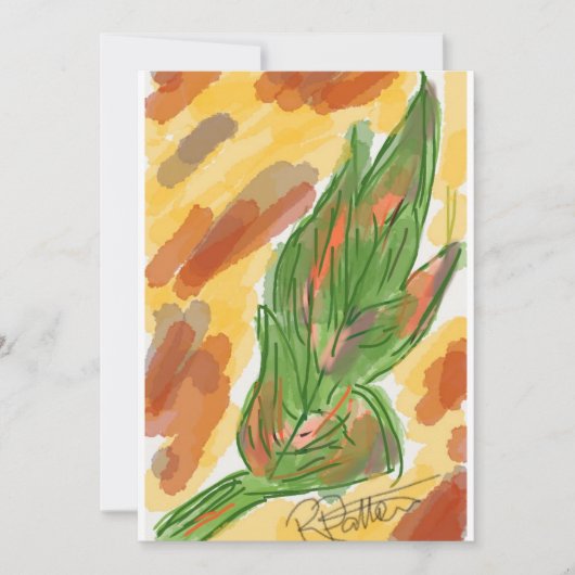 Fall Blatt Dankeschön Karte (Vorderseite)