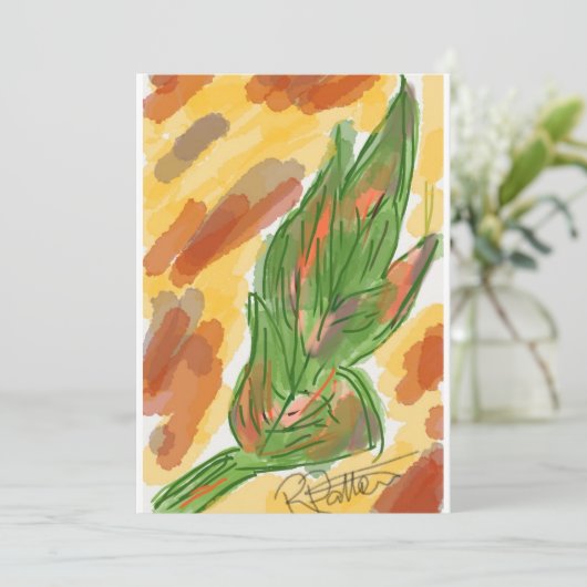 Fall Blatt Dankeschön Karte (Stehend Vorderseite)