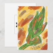 Fall Blatt Dankeschön Karte (Vorne/Hinten)