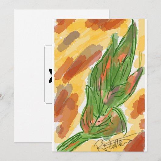 Fall Blatt Dankeschön Karte (Vorne/Hinten)