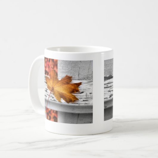 Fall-Blatt-Tasse Kaffeetasse (Vorderseite Links)