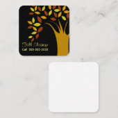 Fall-Blatt-Visitenkarten Quadratische Visitenkarte (Vorne/Hinten)