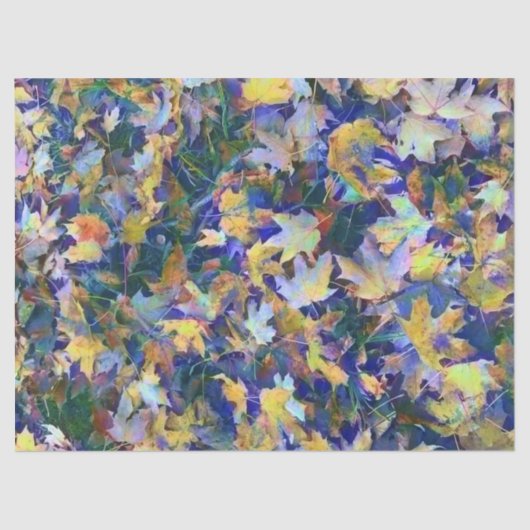 Fall-Blau-Blätter Seidenpapier (Vorderseite)