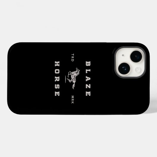 Fall Blaze Horse Dark Label Case-Mate iPhone Case (Rückseite (Horizontal))
